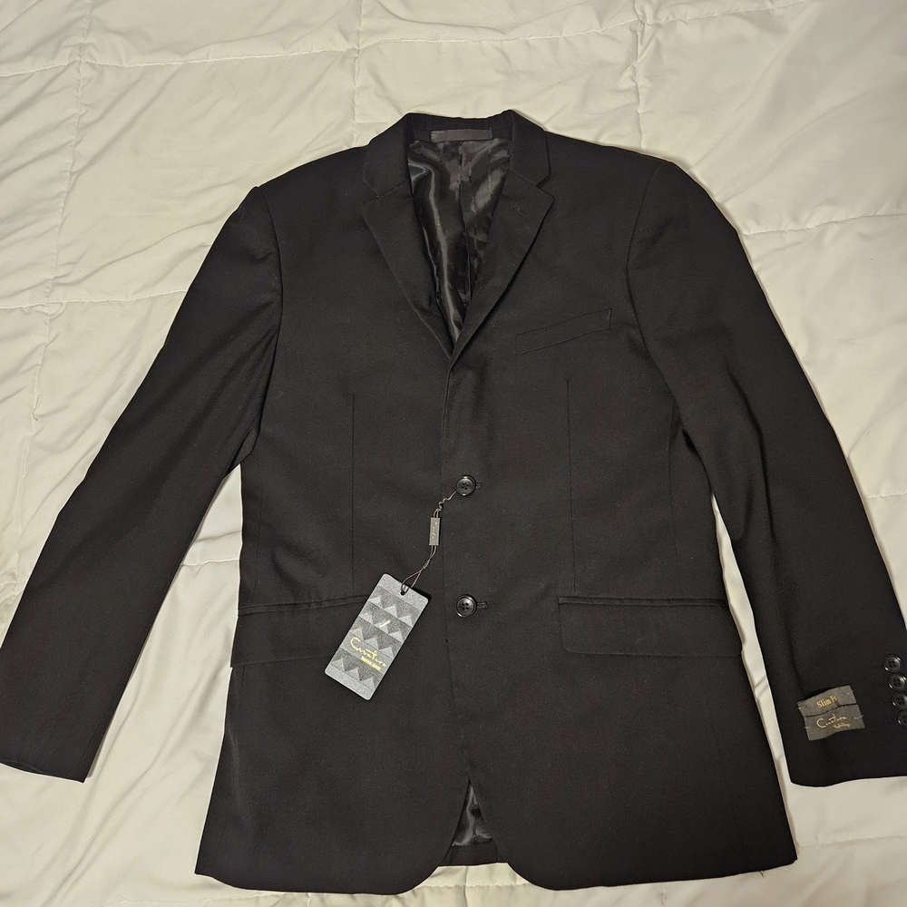 Sold! NWT Creative Black Suit Jacket Sport Coat Blazer Size 38R